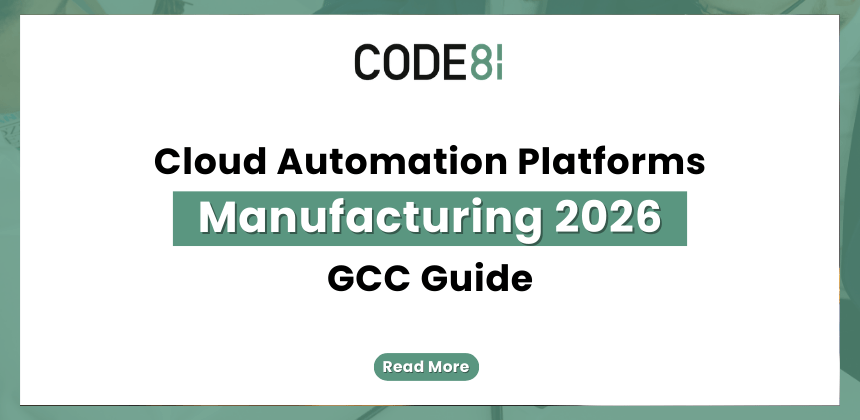 Cloud Automation Platforms Manufacturing 2026 | GCC Guide — industrial engineer monitoring automated manufacturing systems on a digital dashboard.
