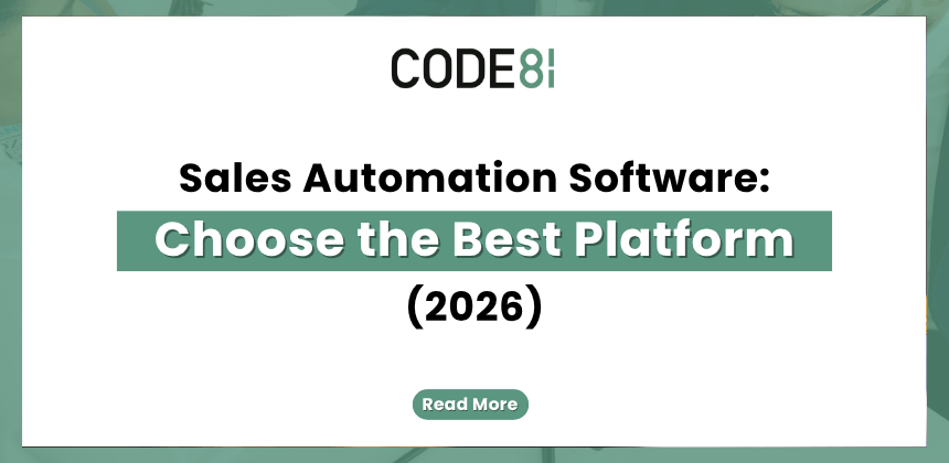 Text-based graphic displaying the title “Sales Automation Software: Choose the Best Platform (2026)” for Code81.